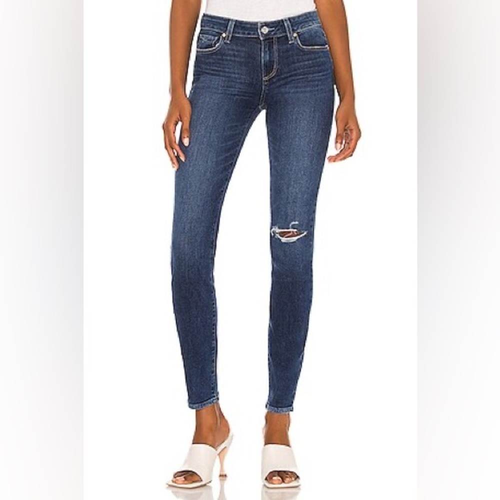 NWOT Size: 27 Paige Verdugo Ultra Skinny Samba Destructed Jeans - Picture 2 of 14